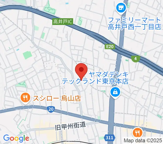 スタジオフォレスタの地図