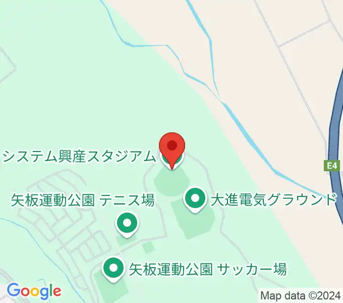 システム興産スタジアムの地図