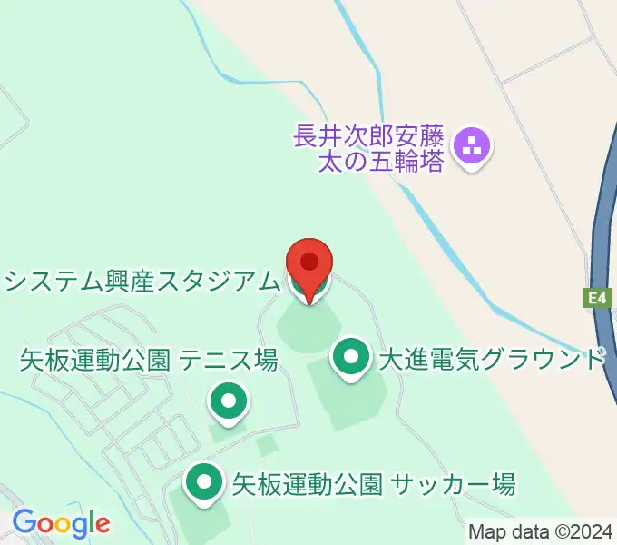 システム興産スタジアムの地図