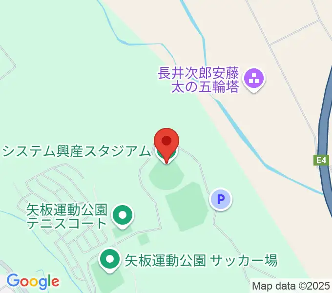 システム興産スタジアムの地図