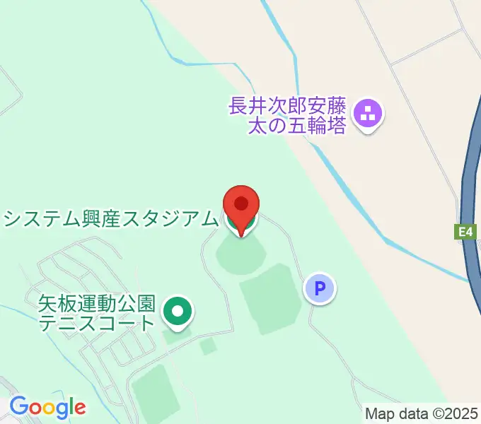 システム興産スタジアムの地図