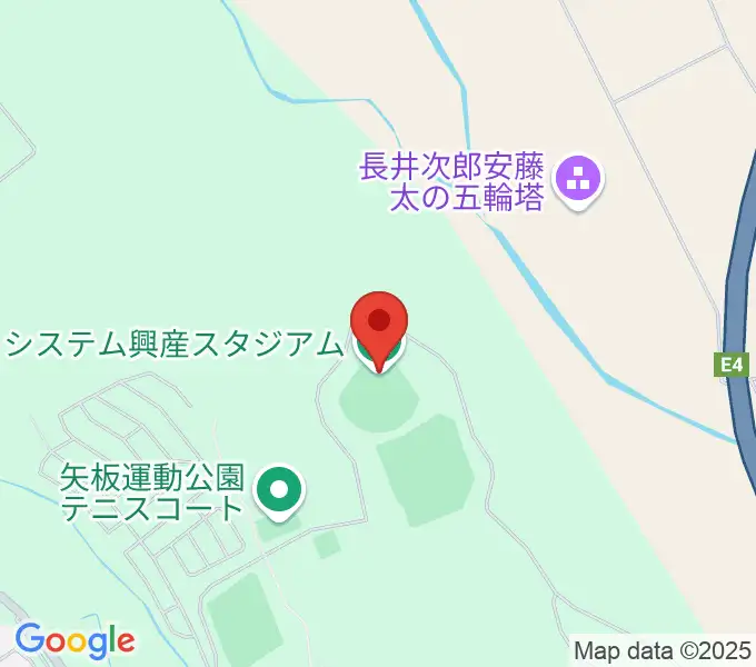 システム興産スタジアムの地図