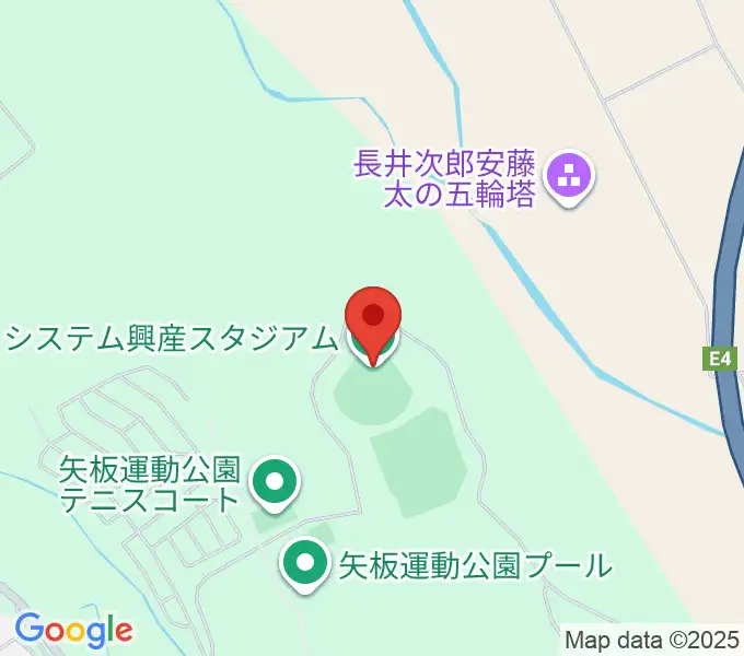 システム興産スタジアムの地図