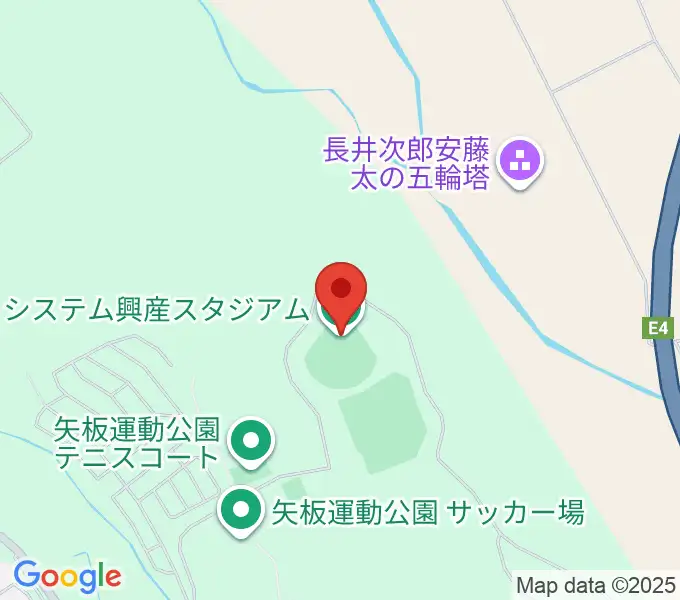 システム興産スタジアムの地図