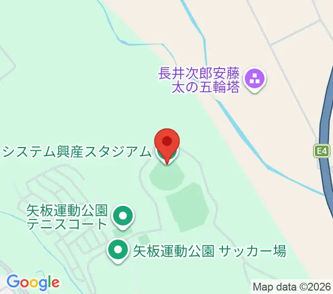 システム興産スタジアムの地図