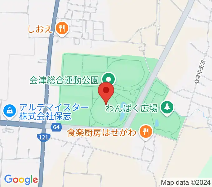 あいづ球場の地図