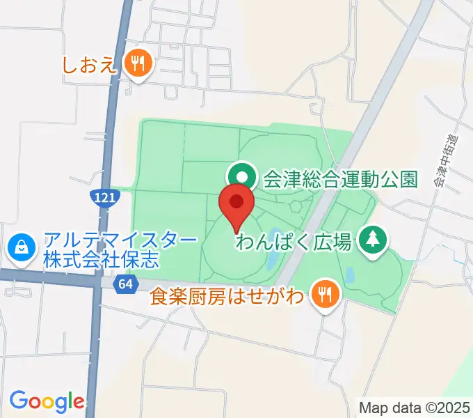 あいづ球場の地図