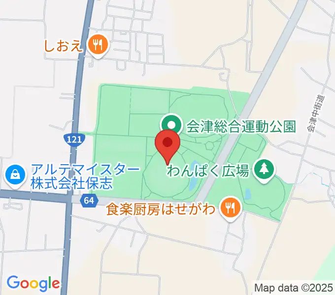 あいづ球場の地図
