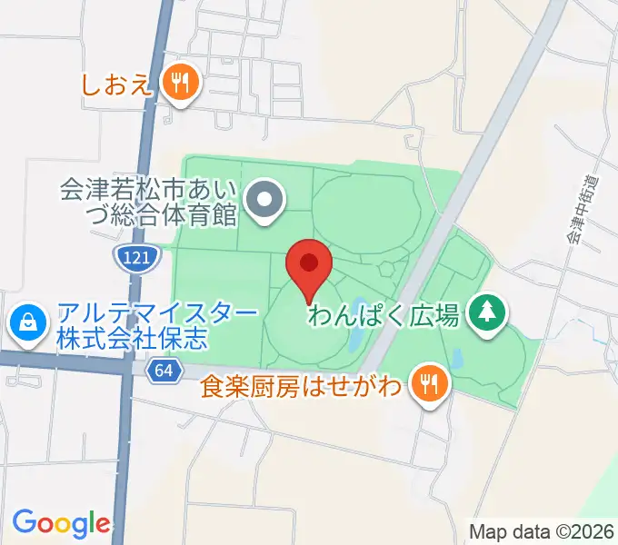 あいづ球場の地図
