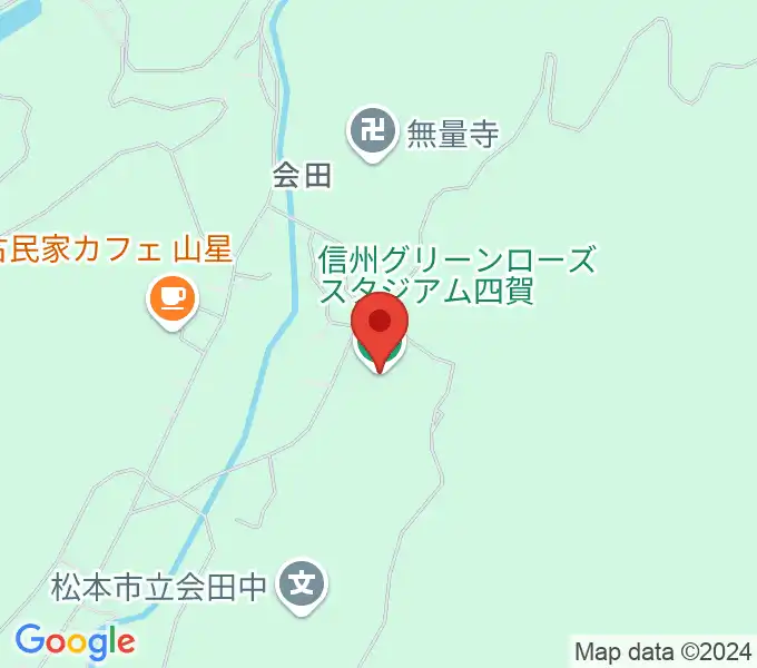 信州グリーンローズスタジアム四賀の地図