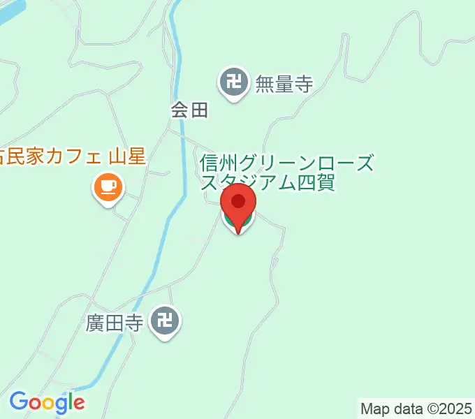 信州グリーンローズスタジアム四賀の地図