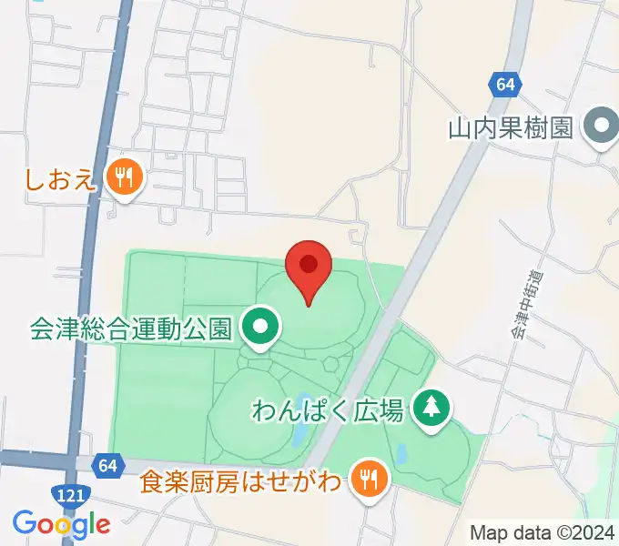 あいづ陸上競技場の地図