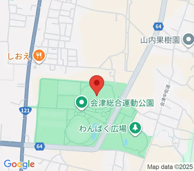 あいづ陸上競技場の地図
