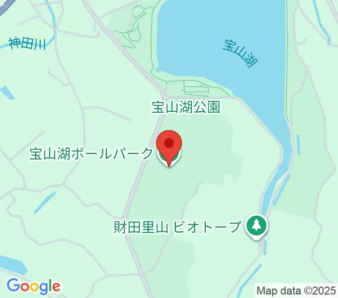 宝山湖OKURAボールパークの地図