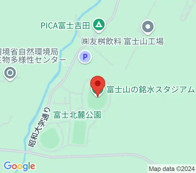 富士山の銘水スタジアムの地図