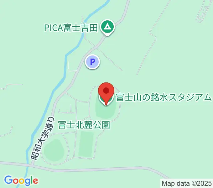 富士山の銘水スタジアムの地図