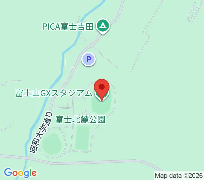富士山GXスタジアムの地図