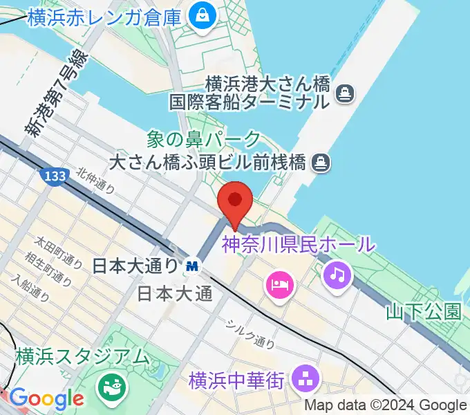 横浜開港資料館の地図