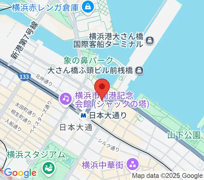 横浜開港資料館の地図