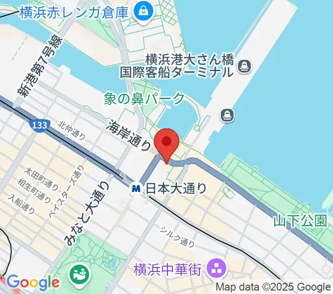 横浜開港資料館の地図