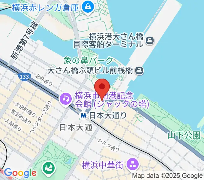 横浜開港資料館の地図