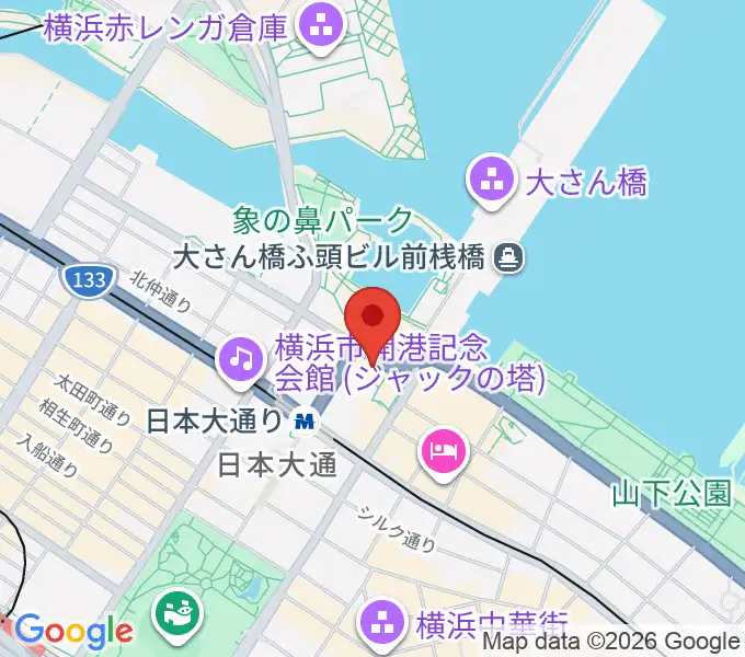 横浜開港資料館の地図