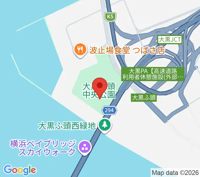 大黒ふ頭中央公園運動広場の地図