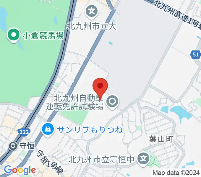 大庭産業アリーナ小倉南の地図