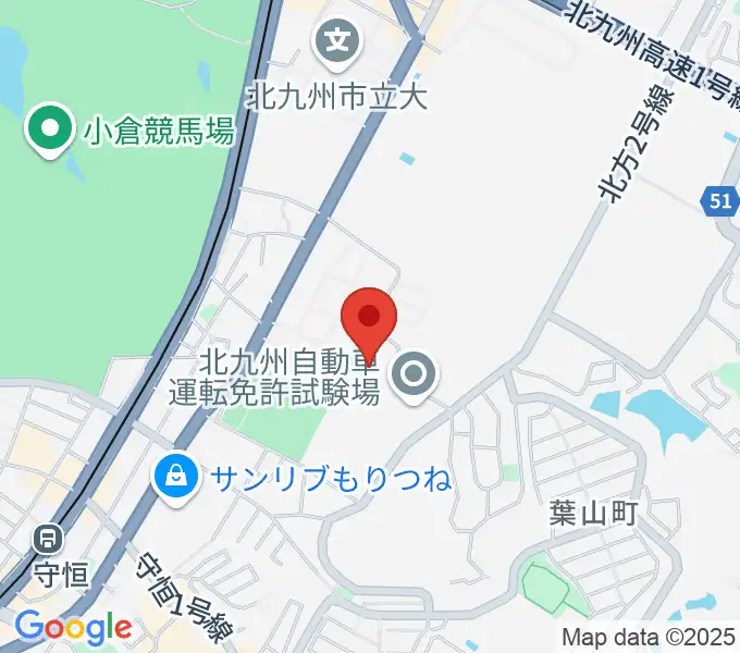 大庭産業アリーナ小倉南の地図