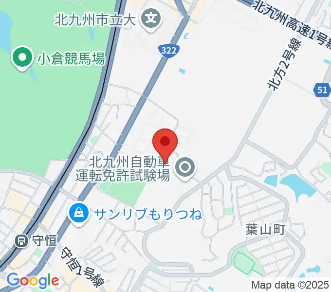 大庭産業アリーナ小倉南の地図