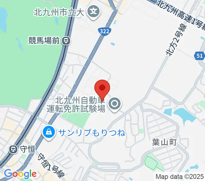 大庭産業アリーナ小倉南の地図