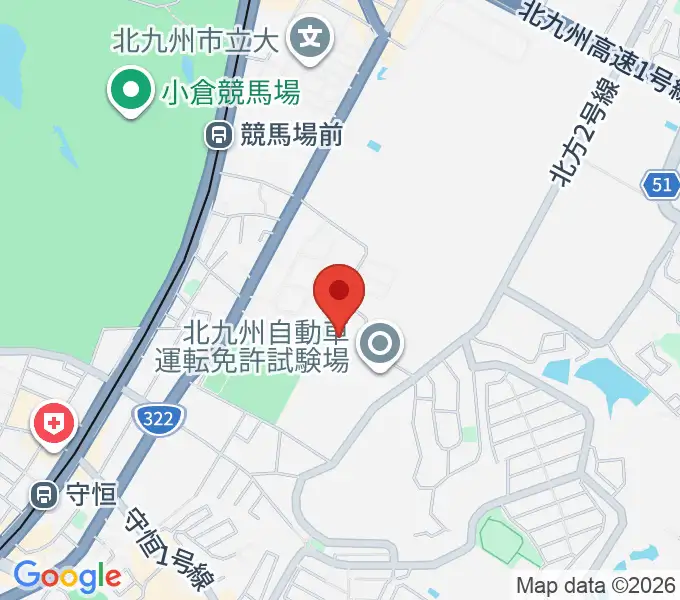 大庭産業アリーナ小倉南の地図