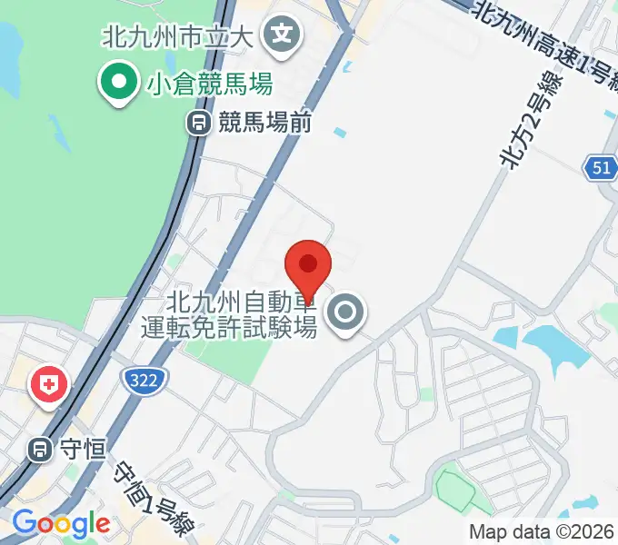 大庭産業アリーナ小倉南の地図