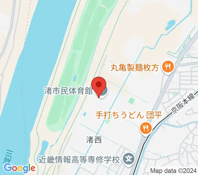 昌栄工務店ひらかた渚体育館の地図