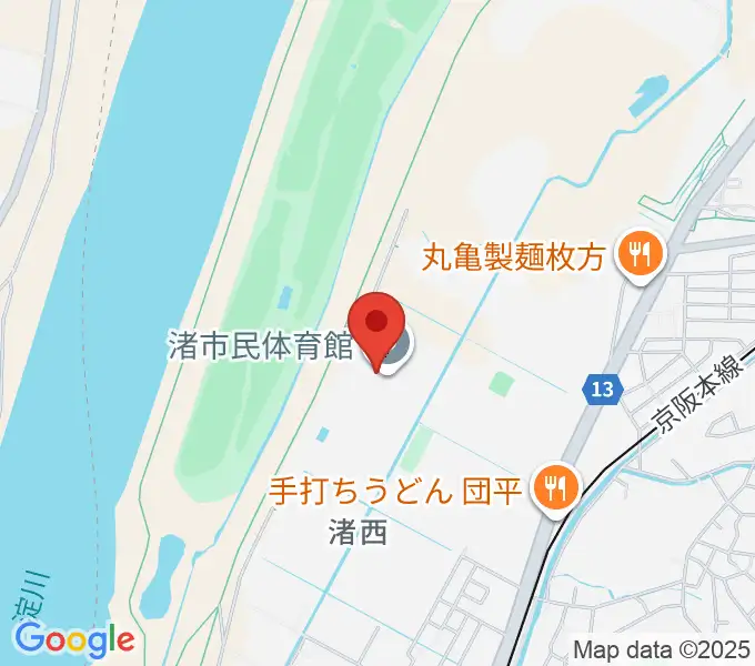 昌栄工務店ひらかた渚体育館の地図