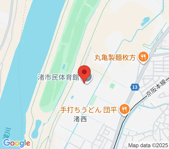 昌栄工務店ひらかた渚体育館の地図