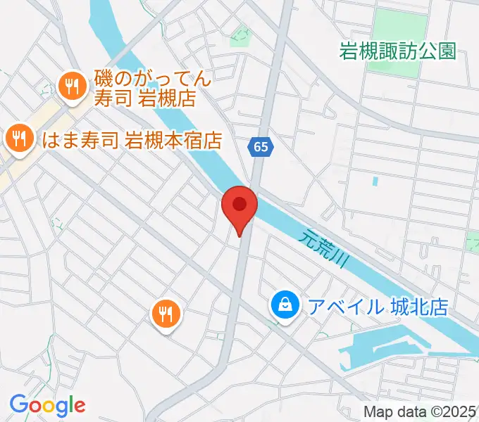 ミネラルウォーターサウンドスタジオの地図