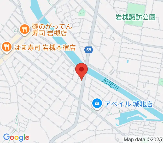 ミネラルウォーターサウンドスタジオの地図