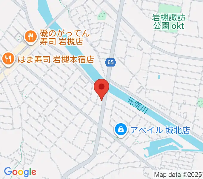 ミネラルウォーターサウンドスタジオの地図