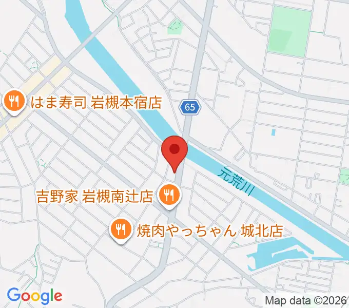ミネラルウォーターサウンドスタジオの地図