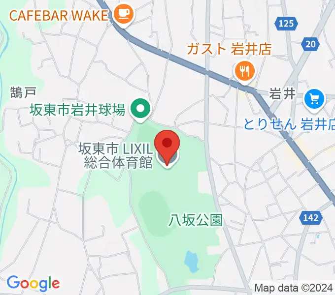 坂東市LIXIL総合体育館の地図