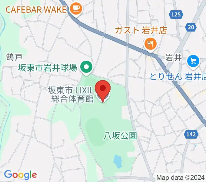 坂東市LIXIL総合体育館の地図