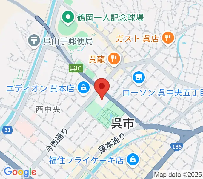 IHIアリーナ呉の地図