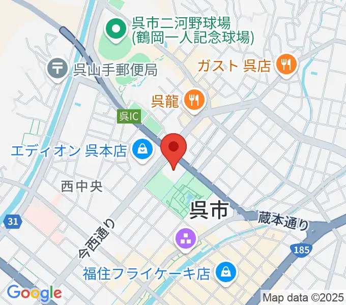 IHIアリーナ呉の地図
