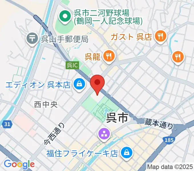 IHIアリーナ呉の地図