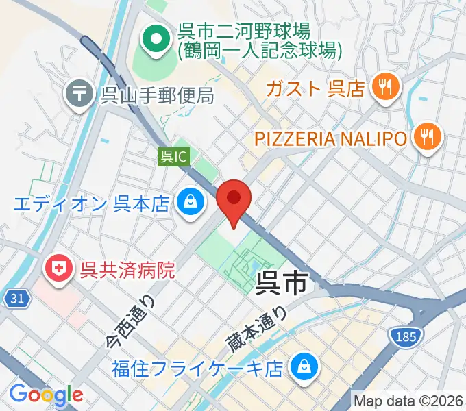 IHIアリーナ呉の地図