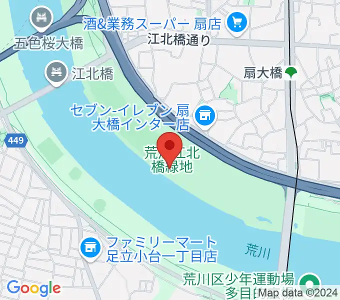 扇野球場の地図