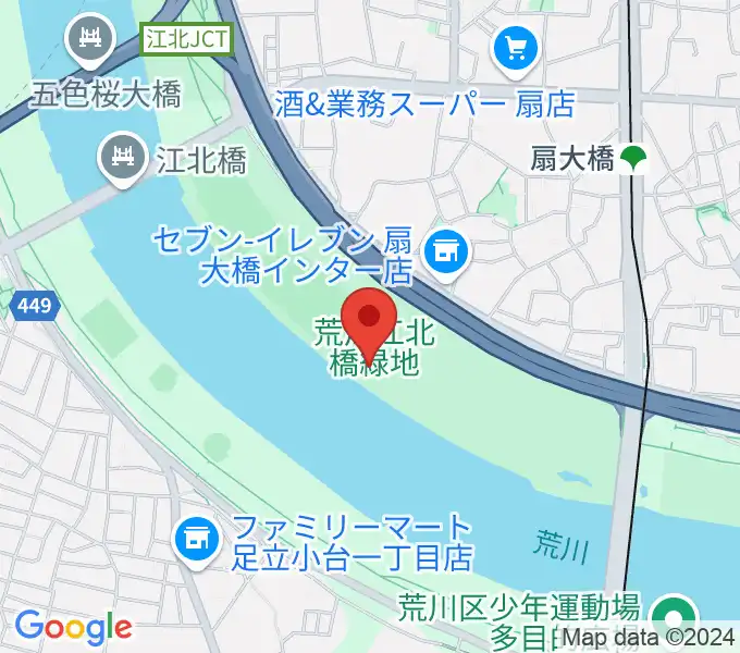 扇野球場の地図