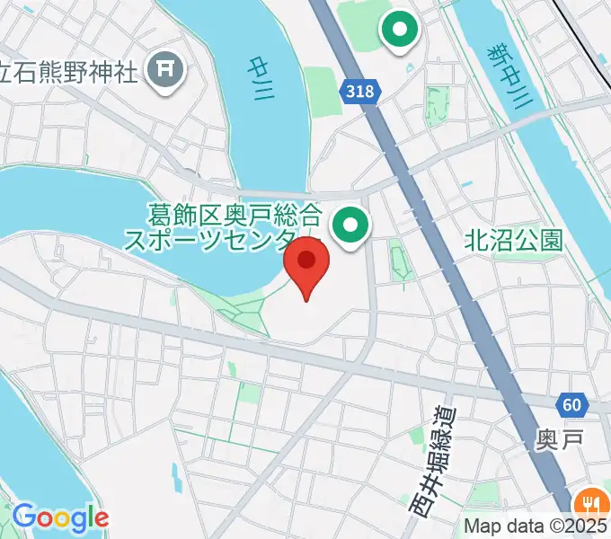 奥戸総合スポーツセンター陸上競技場の地図