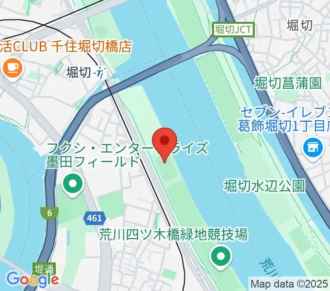 鐘淵球技場の地図